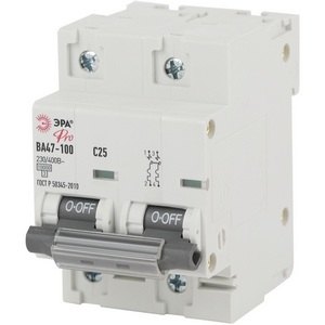 Изображение товара Автоматический выключатель 2P 25A C ЭРА NO-902-273