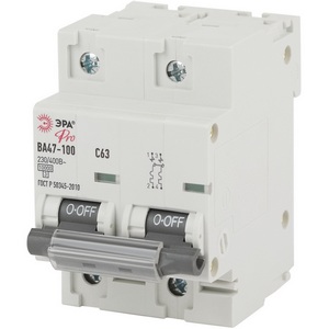 Изображение товара Автоматический выключатель 2P 63A C ЭРА NO-902-276