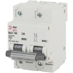 Изображение товара Автоматический выключатель 2P 80A C ЭРА NO-902-277