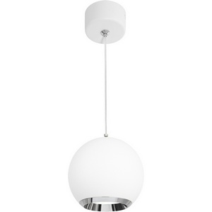 Изображение товара Подвесной светильник ЭРА PL32 WH/CH в форме шара