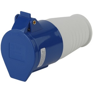 Изображение товара Розетка с заземлением и защитной крышкой ЭРА R-32-2P-PE-IP44