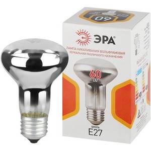 Изображение товара Лампочка накаливания E27 60 Вт ЭРА R63 R63-60-E27-230