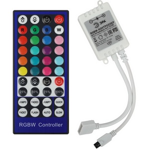 Изображение товара Контроллер для светодиодной ленты RGBW с ИК пультом ЭРА RGBW-Controller-12/24V-96/192W-IP20-IR