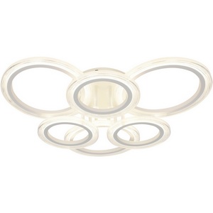 Изображение товара Потолочная люстра на штанге светодиодная с пультом ЭРА Ring CLL-1-90-RC WH