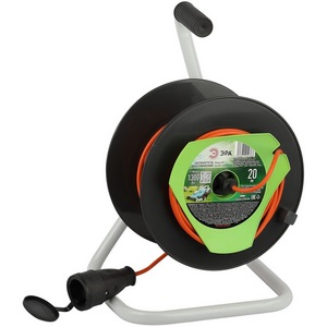 Изображение товара Удлинитель одноместный на пластиковой катушке без заземления 20м ЭРА RP-1-2x0.75-20m