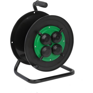 Изображение товара Катушка пластиковая без провода 4-х местная c заземлением и защитными крышками ЭРА RP-4e-IP44