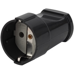 Изображение товара Розетка с заземлением (черный) ЭРА Rx2-B