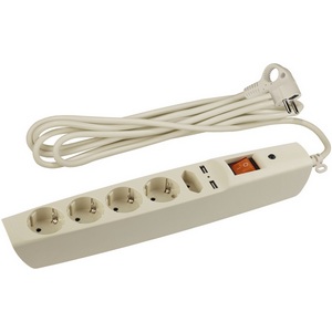 Изображение товара Удлинитель 5-и местный с заземлением 2 метра с 2xUSB ЭРА SFU-5es-2m-I