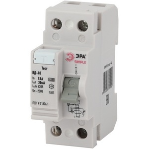 Изображение товара Устройство защитного отключения 2P 63А 30мА ЭРА ВД-40 SIMPLE-mod-44