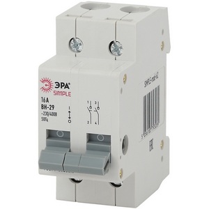 Изображение товара Выключатель нагрузки 2P 16А ЭРА SIMPLE-mod-59