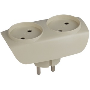 Изображение товара Разветвитель на 2 гнезда без заземления ЭРА SP-2-I