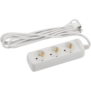 Изображение товара Удлинитель 3-х местный с заземлением 5 метров ЭРА U-3e-5m-3x1,5