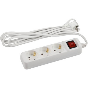 Изображение товара Удлинитель 3-х местный с заземлением 5 метров ЭРА U-3es-5m-3x1,5