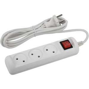 Изображение товара Удлинитель 3-х местный без заземления 3 метра ЭРА U-3s-3m-2x1