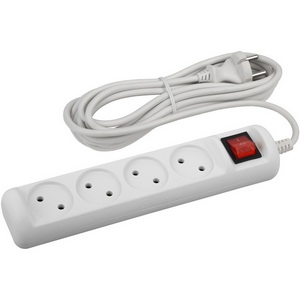 Изображение товара Удлинитель 4-х местный без заземления 3 метра ЭРА U-4s-3m-2x1