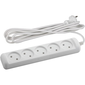 Изображение товара Удлинитель 5-и местный без заземления 3 метра ЭРА U-5-3m-2x1