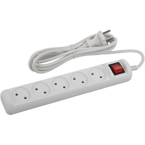 Изображение товара Удлинитель 5-и местный без заземления 1,5 метра ЭРА U-5s-1,5m-2x1