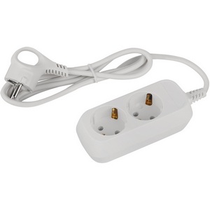 Изображение товара Удлинитель 2-х местный с заземлением 1,5 метра ЭРА UDL-10-215-E