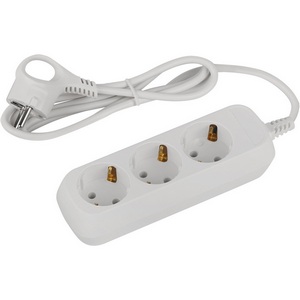 Изображение товара Удлинитель 3-х местный с заземлением 1,5 метра ЭРА UDL-10-315-E