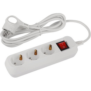 Изображение товара Удлинитель 3-х местный с заземлением 3 метра ЭРА UDL-10-330-ES