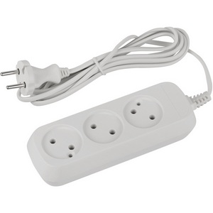 Изображение товара Удлинитель 3-х местный без заземления 1,5 метра ЭРА UDL-6-315