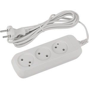 Изображение товара Удлинитель 3-х местный без заземления 3 метра ЭРА UDL-6-330