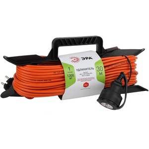 Изображение товара Удлинитель одноместный на рамке без заземления 30м ЭРА UFx-1-2x0.75-30m