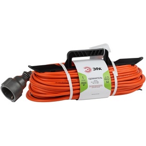 Изображение товара Удлинитель одноместный с заземлением 40 метров на рамке ЭРА UFx-1e-3x1.5-40m