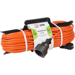 Изображение товара Удлинитель одноместный с заземлением 50 метров на рамке ЭРА UFx-1e-3x1.5-50m