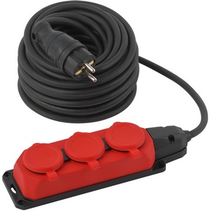 Изображение товара Удлинитель 3-х местный с заземлением 20 метров ЭРА UK-3e-3x1,5-20m-IP44(KG)