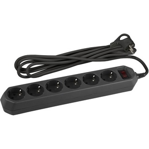 Изображение товара Удлинитель 6-и местный с заземлением 1,5 метра ЭРА USF-6es-1,5m-B-BOX