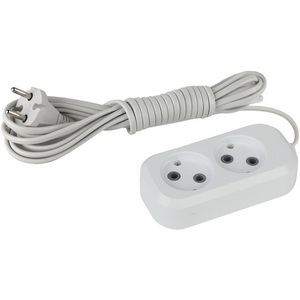 Изображение товара Удлинитель 2-х местный без заземления 3 метра ЭРА UX-2-3m