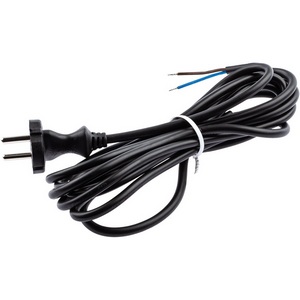 Изображение товара Сетевой шнур с вилкой 1,5 м без заземления (черный) ЭРА UX-2x0,75-1,5m-B