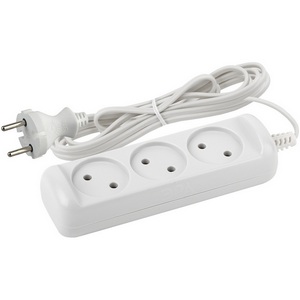 Изображение товара Удлинитель 3-х местный без заземления 3 метра ЭРА UX-3-3m