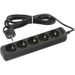 Изображение товара Удлинитель 5-и местный с заземлением 3 метра ЭРА UX-5e-3m-B