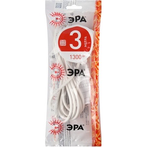 Изображение товара Удлинитель одноместный без заземления 3 метра ЭРА UX(6)-1-3m