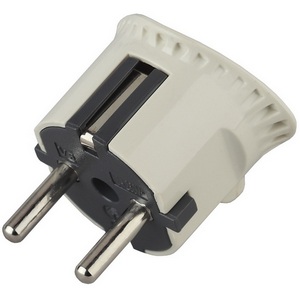 Изображение товара Вилка прямая с заземлением ЭРА V5