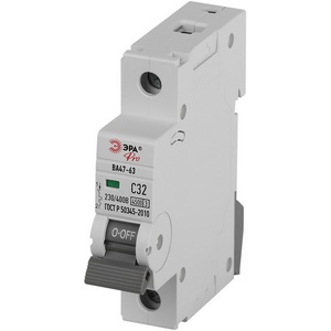 Изображение товара Автоматический выключатель 1P 32A C 4,5кА ЭРА VA63-1P32C4.5