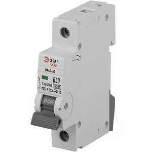 Изображение товара Автоматический выключатель 1P 50A B 4,5кА ЭРА VA63-1P50B4.5