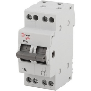 Изображение товара Выключатель-разъединитель трехпозиционный 2P 16А ЭРА VRT63-2-16
