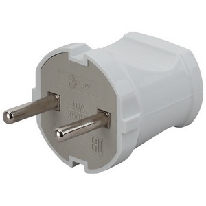 Изображение товара Вилка прямая без заземления ЭРА Vx1-W