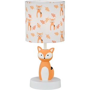 Изображение товара Детская настольная лампа Escada Animal 10166/L Fox 1х40Вт Е14, керамика/ткань, оранжевый/белый/орнамент лисички