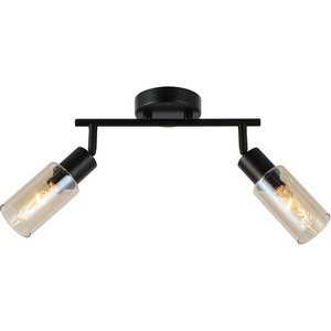 Изображение товара Настенно-потолочный спот Escada Sector 10172/2A Amber 2x40Вт E14, металл/стекло, черный/янтарный