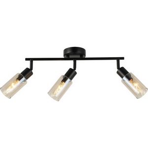 Изображение товара Настенно-потолочный спот Escada Sector 10172/3A Amber 3x40Вт E14, металл/стекло, черный/янтарный