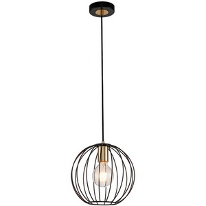 Изображение товара Подвесной светильник E27*60W Black/Brass Escada Quebec 10176/1S в форме шара