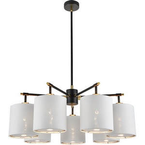 Изображение товара Потолочная люстра на штанге Escada Idea 10186/7PL 7x60Вт E27, металл/ткань, чёрный