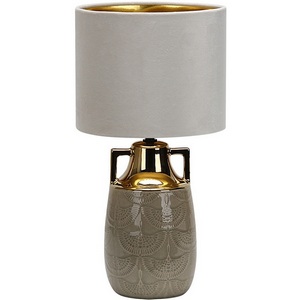 Изображение товара Настольная лампа Escada Athena 10201/L Beige 1х40Вт Е27, металл/ткань, бежевый/белый/золото