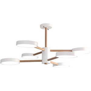 Изображение товара Люстра (+ночной режим) с пультом потолочная светодиодная на штанге 10236/6 LED*96W White/Wooden Escada Astrid 10236/6LED