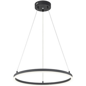 Изображение товара Подвесная люстра с пультом для светильника (+ночной режим) с пультом Escada Void 10254/1LED 43W Black APP (Умный дом) кольцо