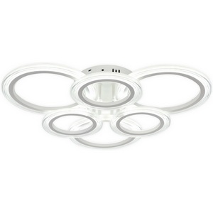 Изображение товара Потолочная люстра (+ночной режим) светодиодная Escada Avani 10258/6LED 80Вт, с ПДУ, металл/акрил, белый